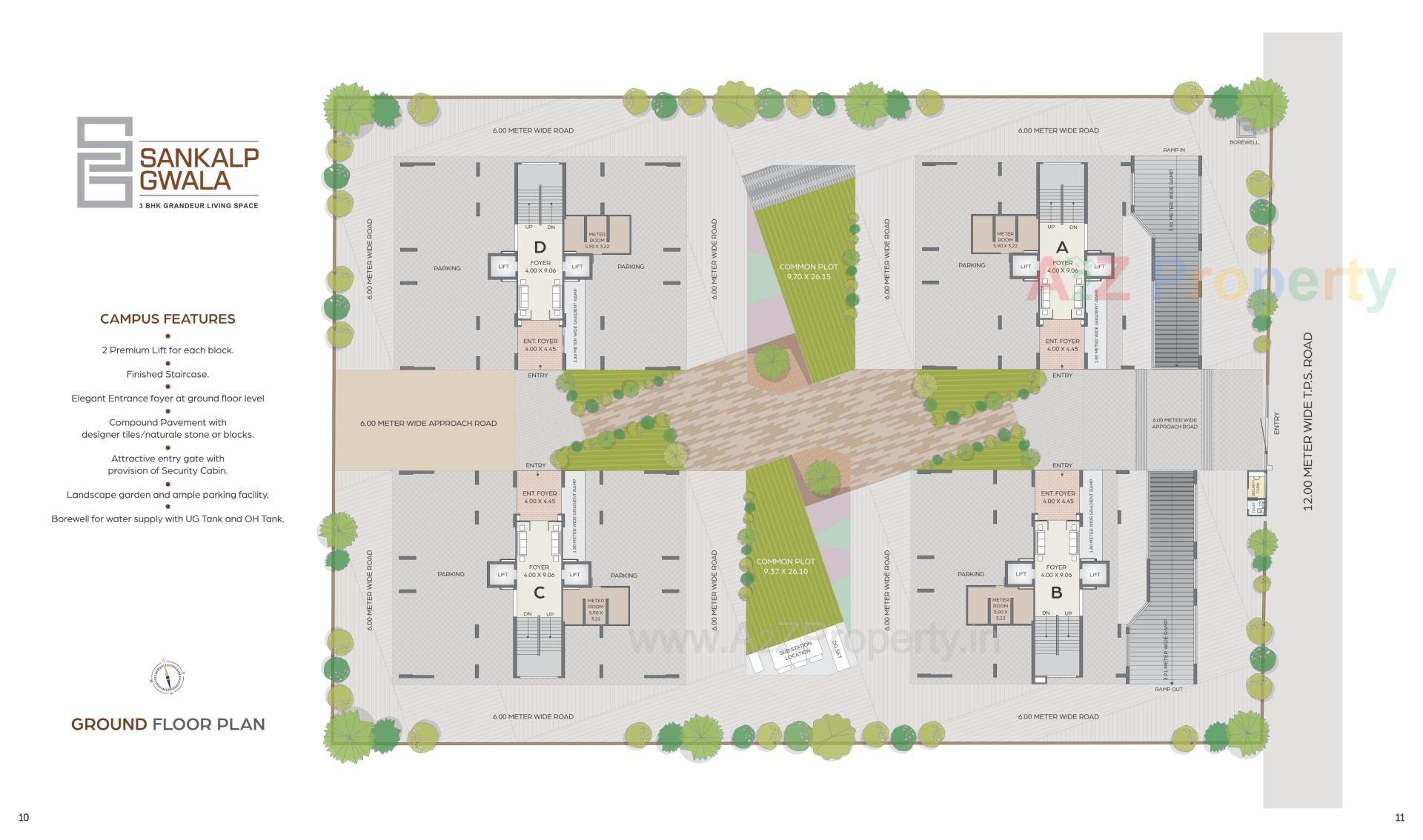 Layout of real estate project Sankalp Gwala located at Ambali, Ahmedabad, Gujarat