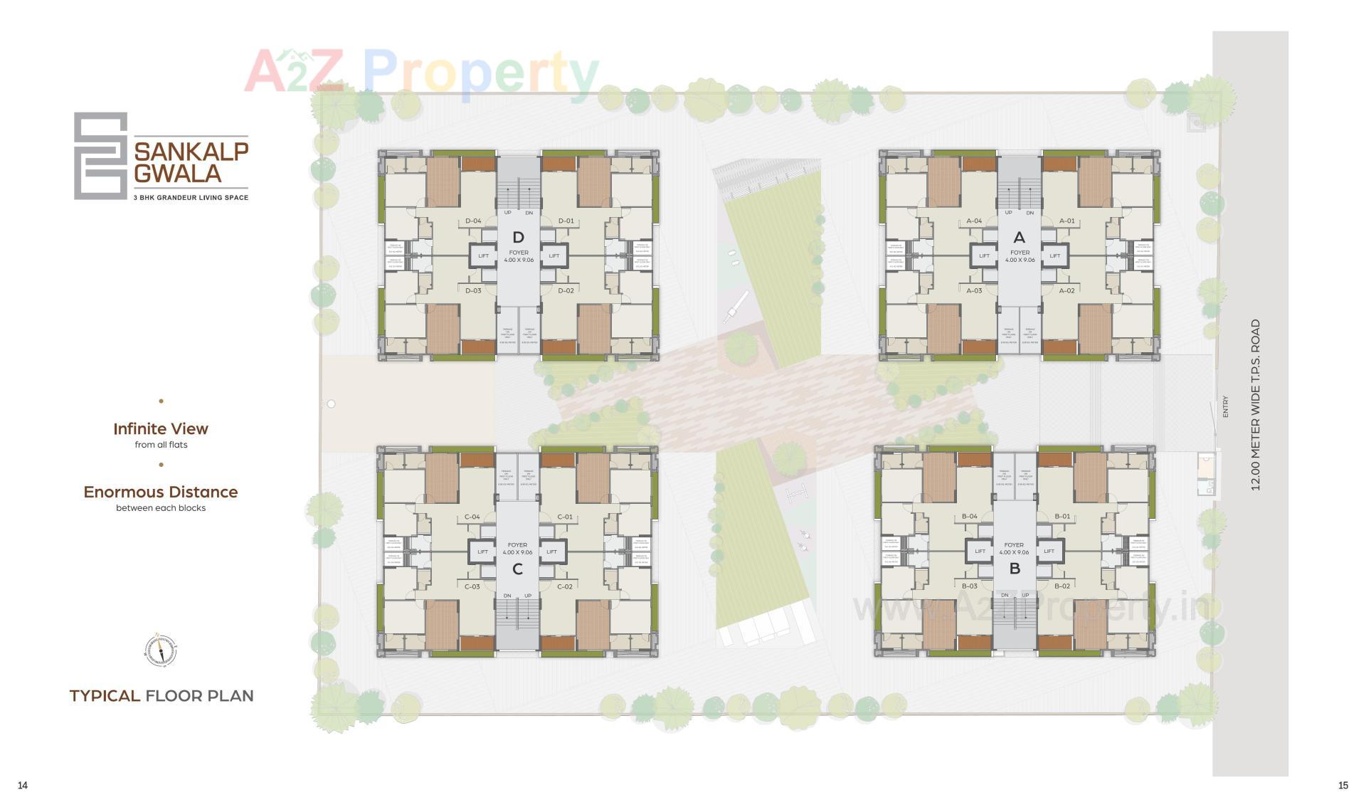 Layout of real estate project Sankalp Gwala located at Ambali, Ahmedabad, Gujarat