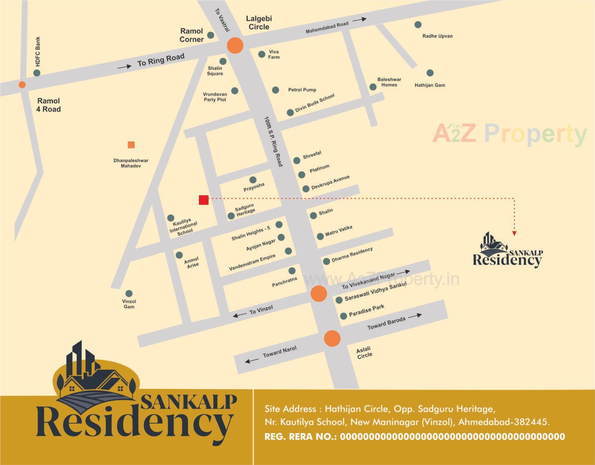  of real estate project Sankalp Residency located at Vinzol, Ahmedabad, Gujarat