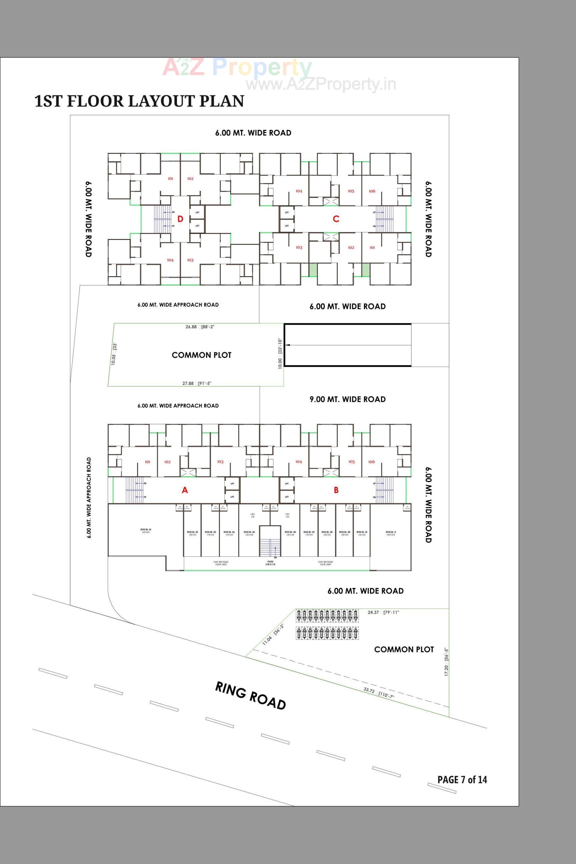 Layout of real estate project Sankalp Sky located at Muthiya, Ahmedabad, Gujarat