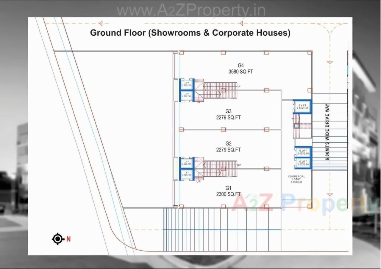 Layout of real estate project Sankalp Square located at Shilaj, Ahmedabad, Gujarat