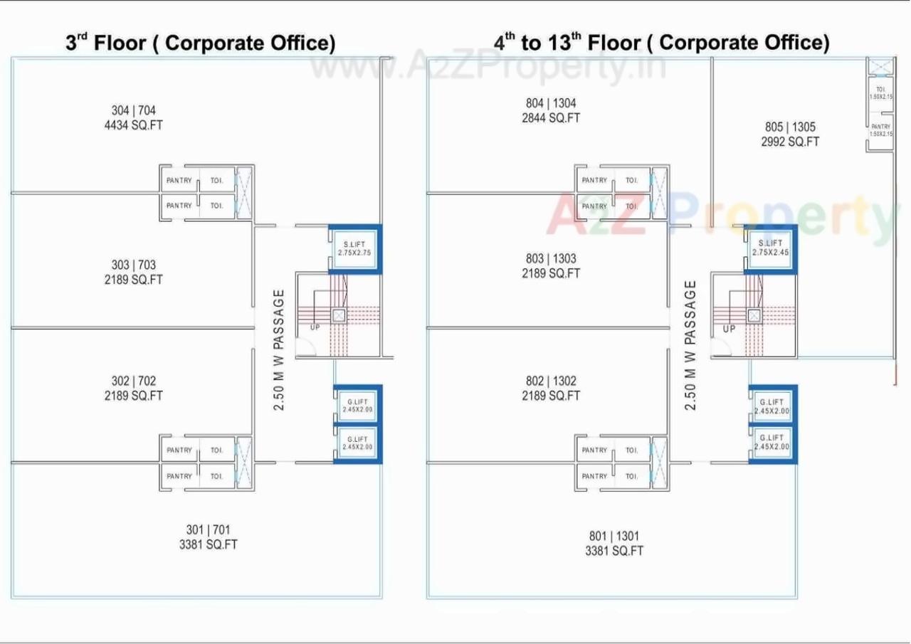 Layout of real estate project Sankalp Square located at Shilaj, Ahmedabad, Gujarat