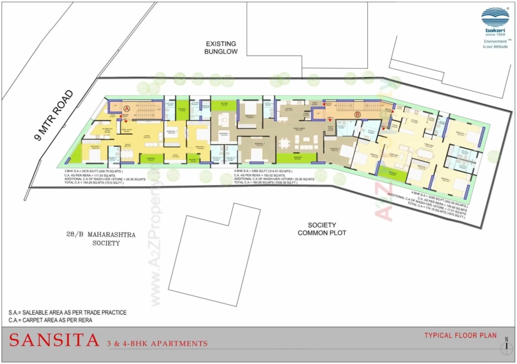Layout of real estate project Sansita Pratham located at Changispur, Ahmedabad, Gujarat