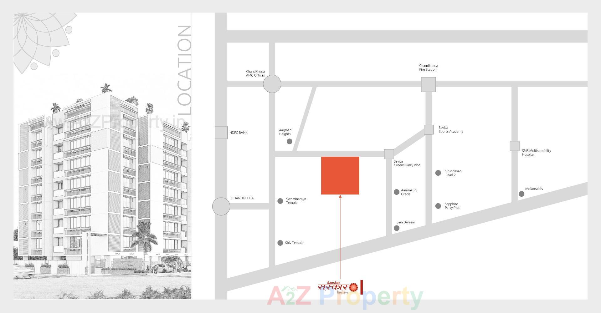  of real estate project Sanskar Enclave located at Chandkheda, Ahmedabad, Gujarat