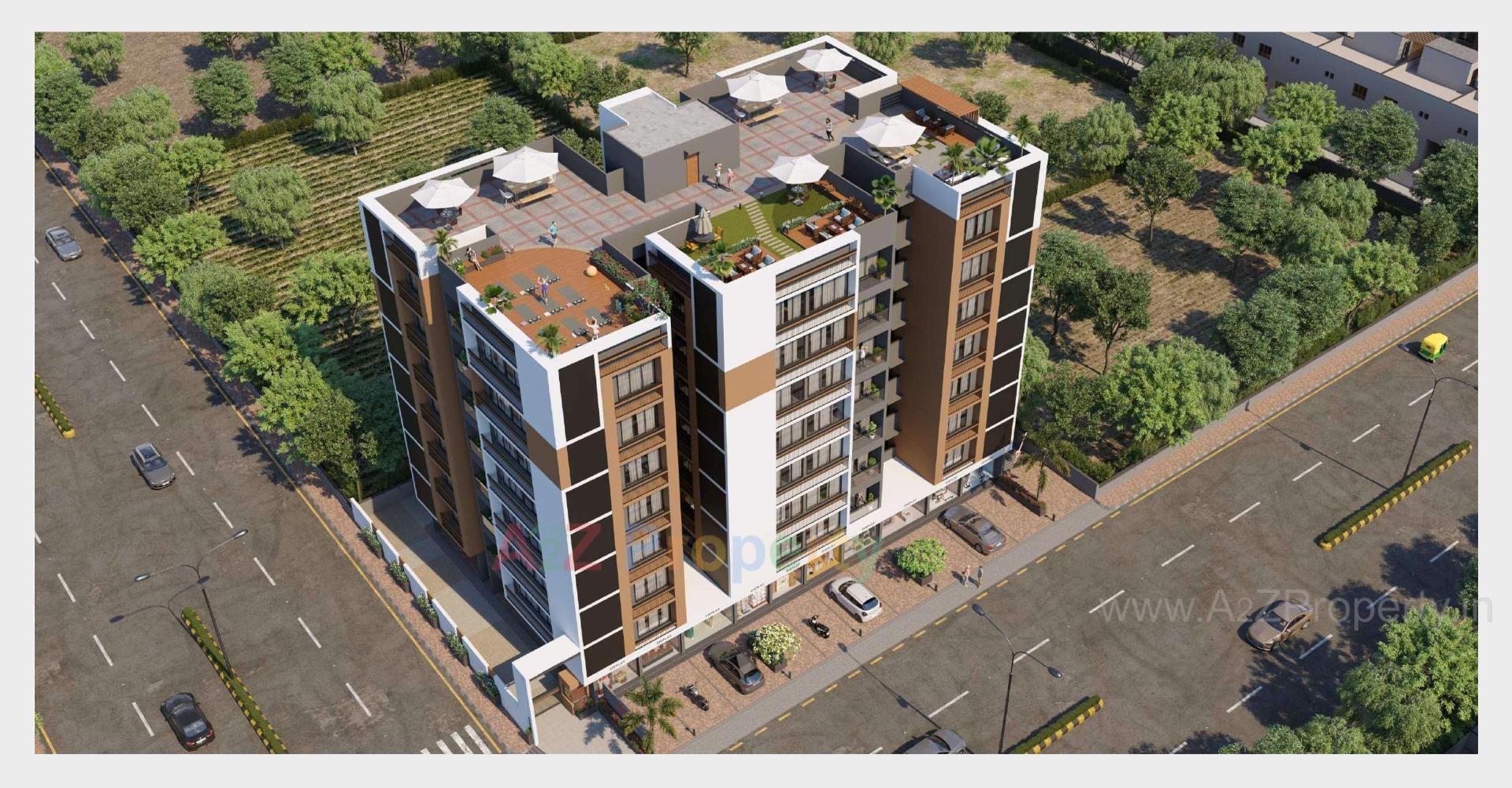 3D Elevation of real estate project Sanskar Enclave located at Chandkheda, Ahmedabad, Gujarat