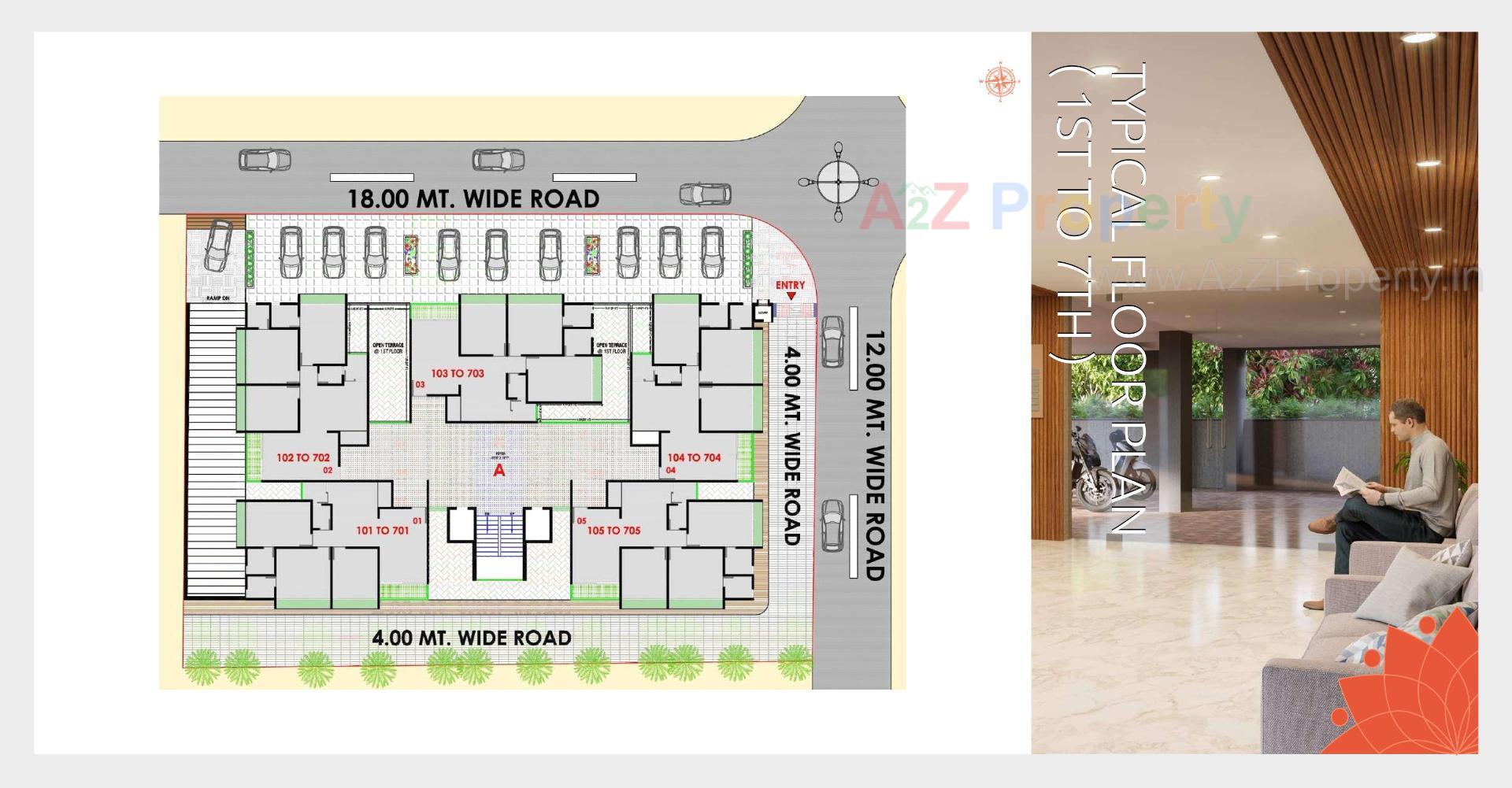 Layout of real estate project Sanskar Enclave located at Chandkheda, Ahmedabad, Gujarat