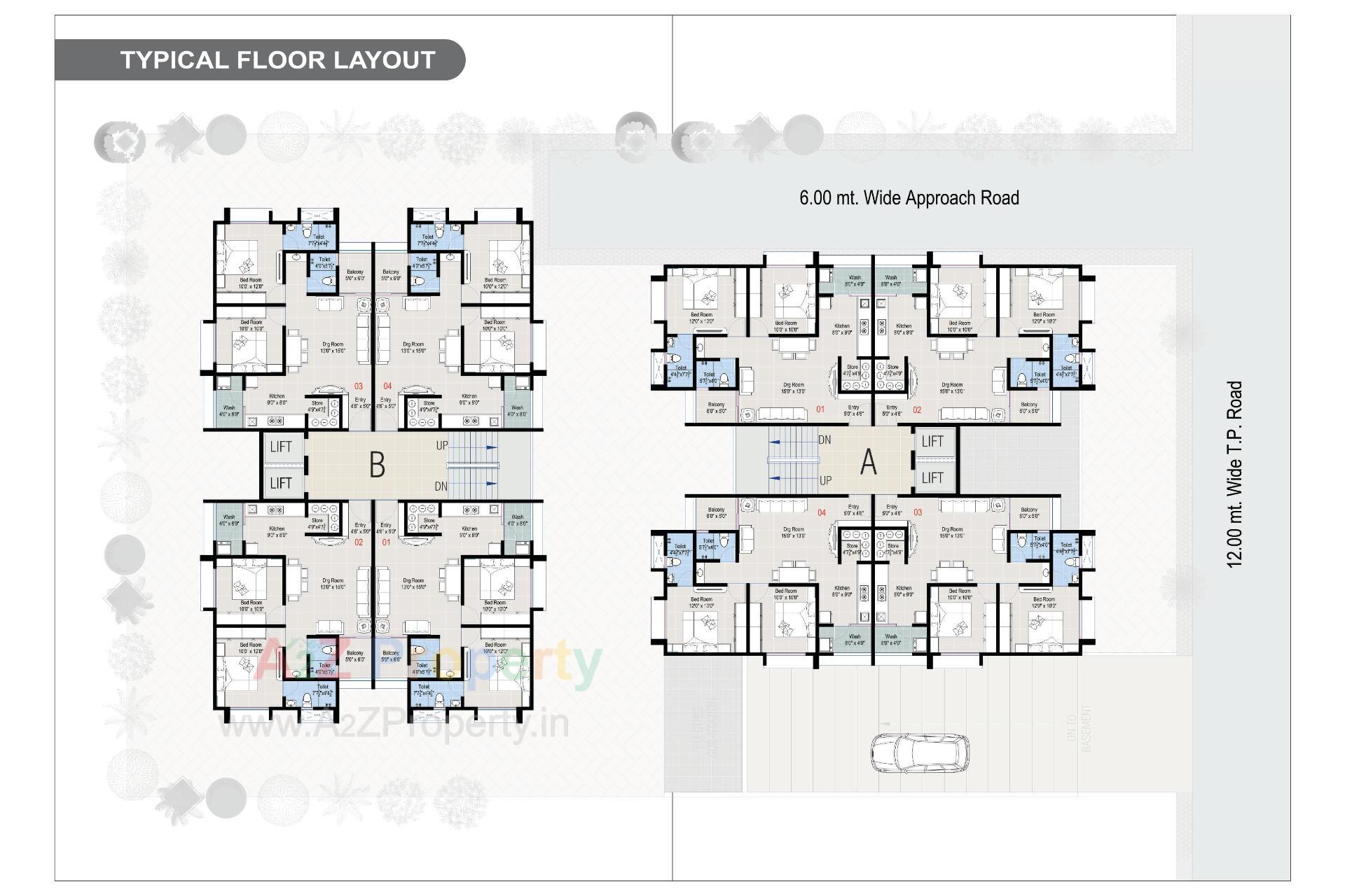 Layout of real estate project Sanskruti Sky located at Vastral, Ahmedabad, Gujarat