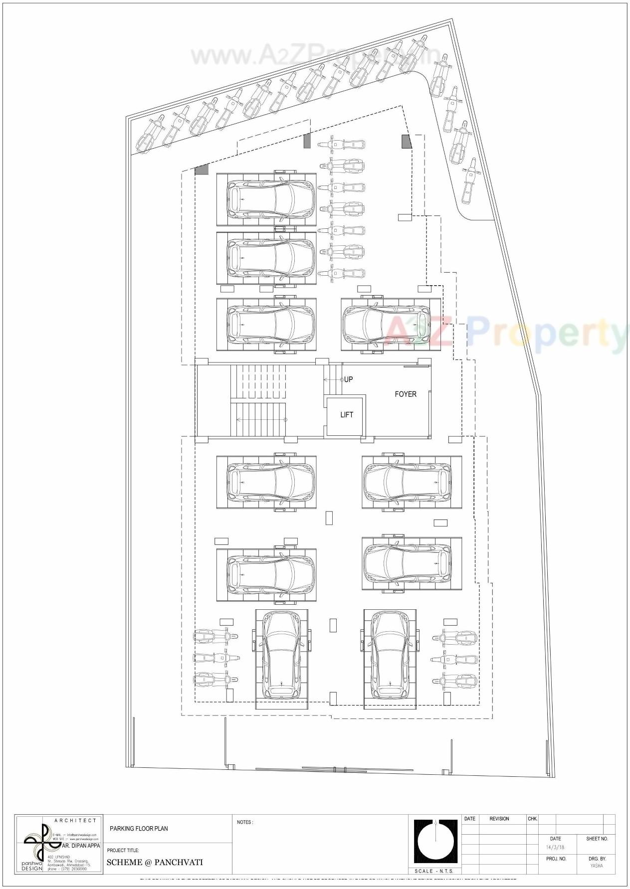 Layout of real estate project Santerian Glory located at Kochrab, Ahmedabad, Gujarat