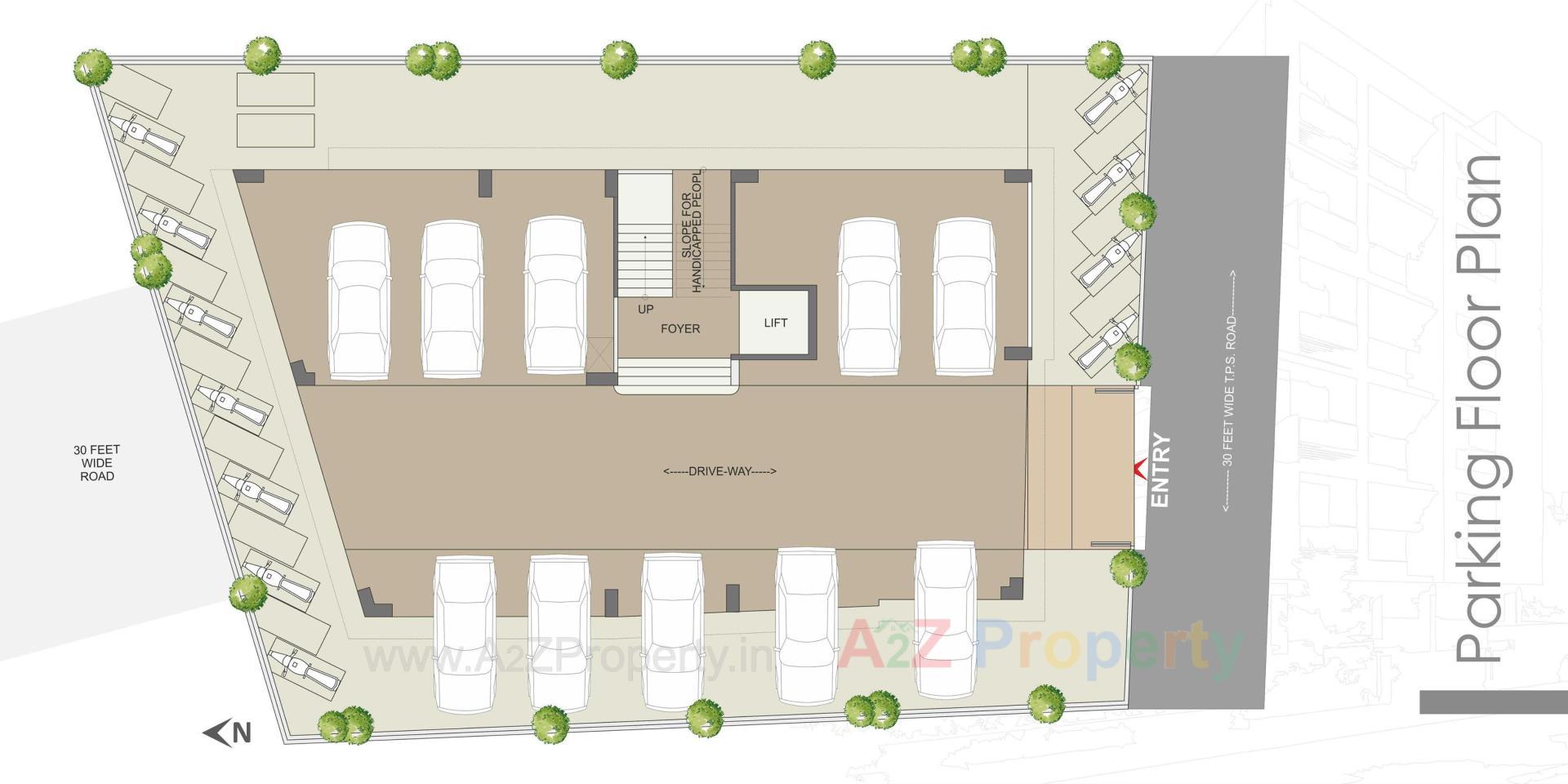 Layout of real estate project Santerian Vista located at Kochrab, Ahmedabad, Gujarat