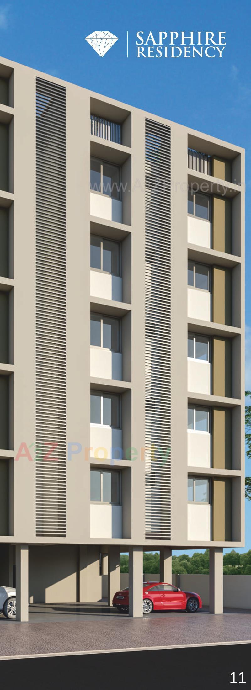 3D Elevation of real estate project Sapphire Residency located at Paldi, Ahmedabad, Gujarat