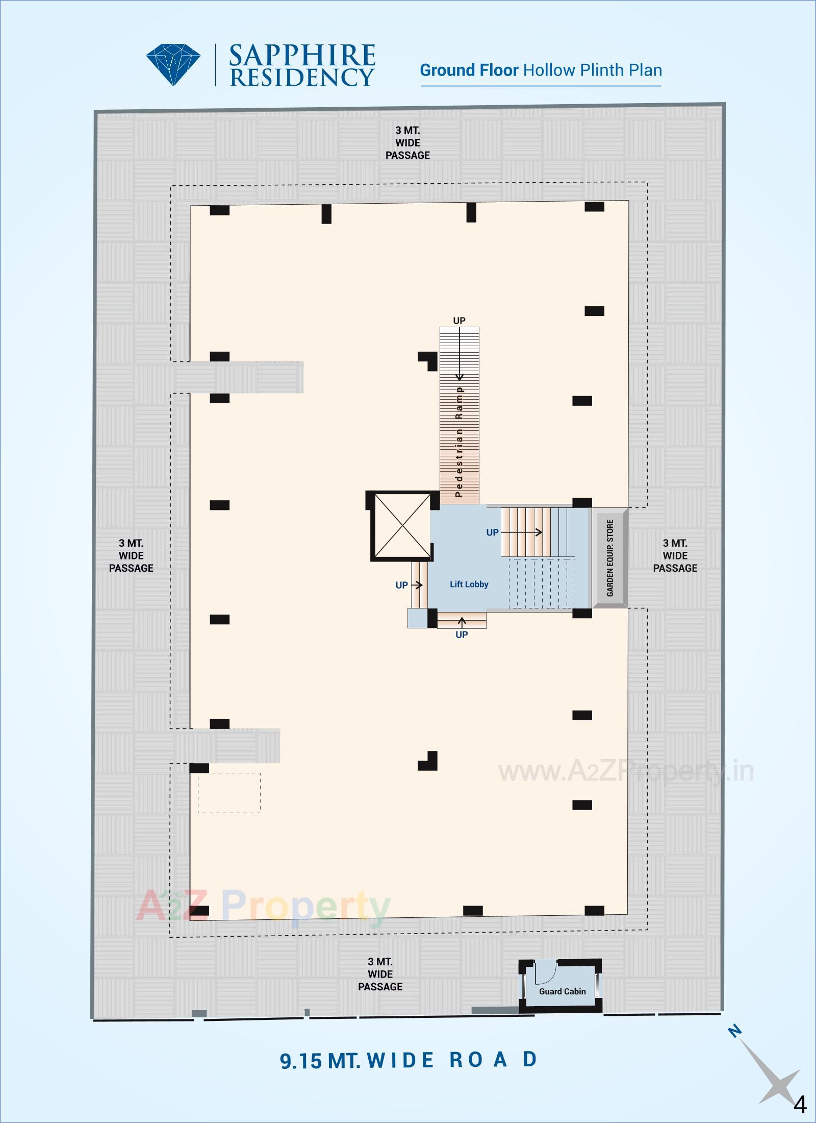 Layout of real estate project Sapphire Residency located at Paldi, Ahmedabad, Gujarat