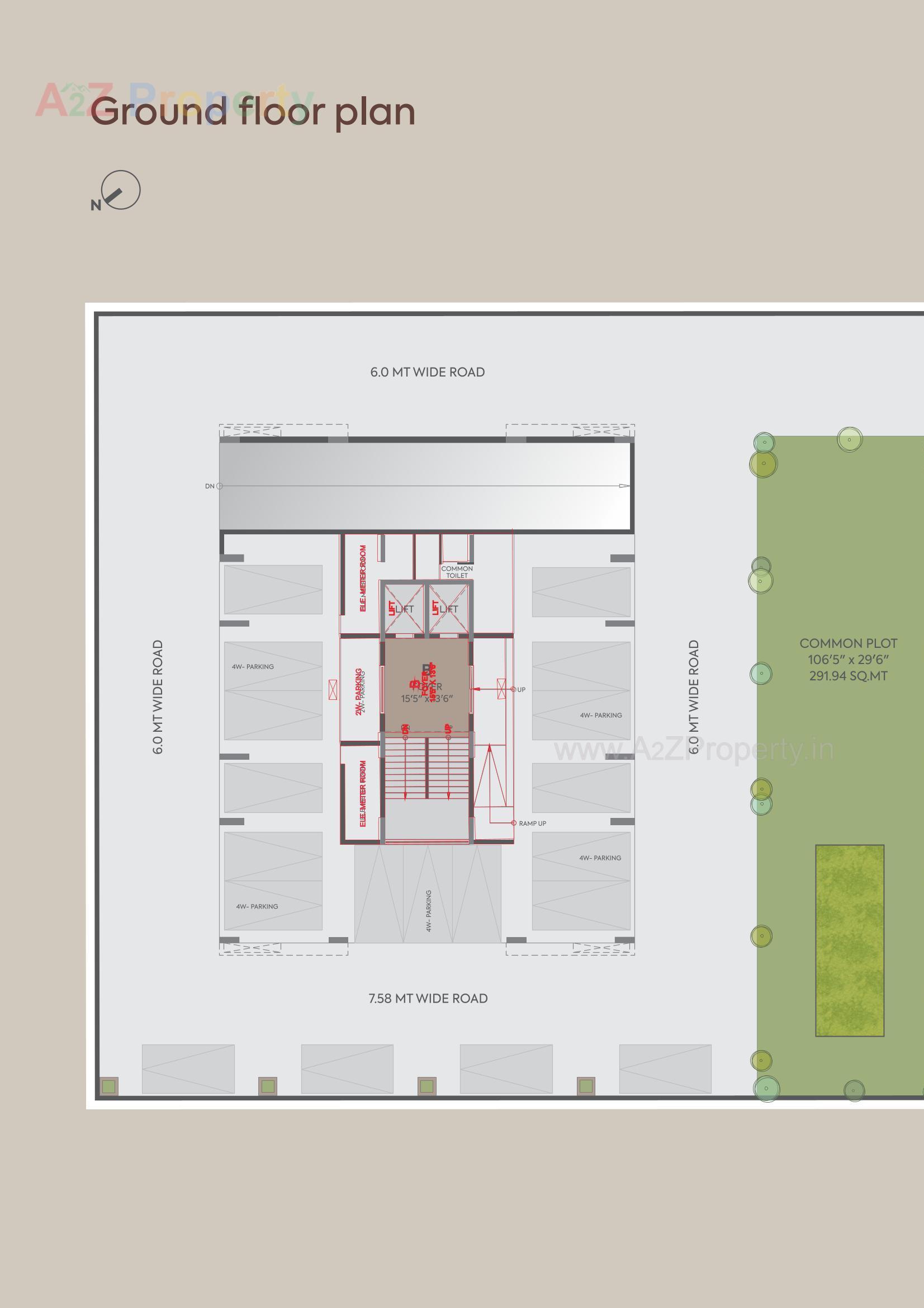Layout of real estate project Saral Aarambh located at Bhadaj, Ahmedabad, Gujarat