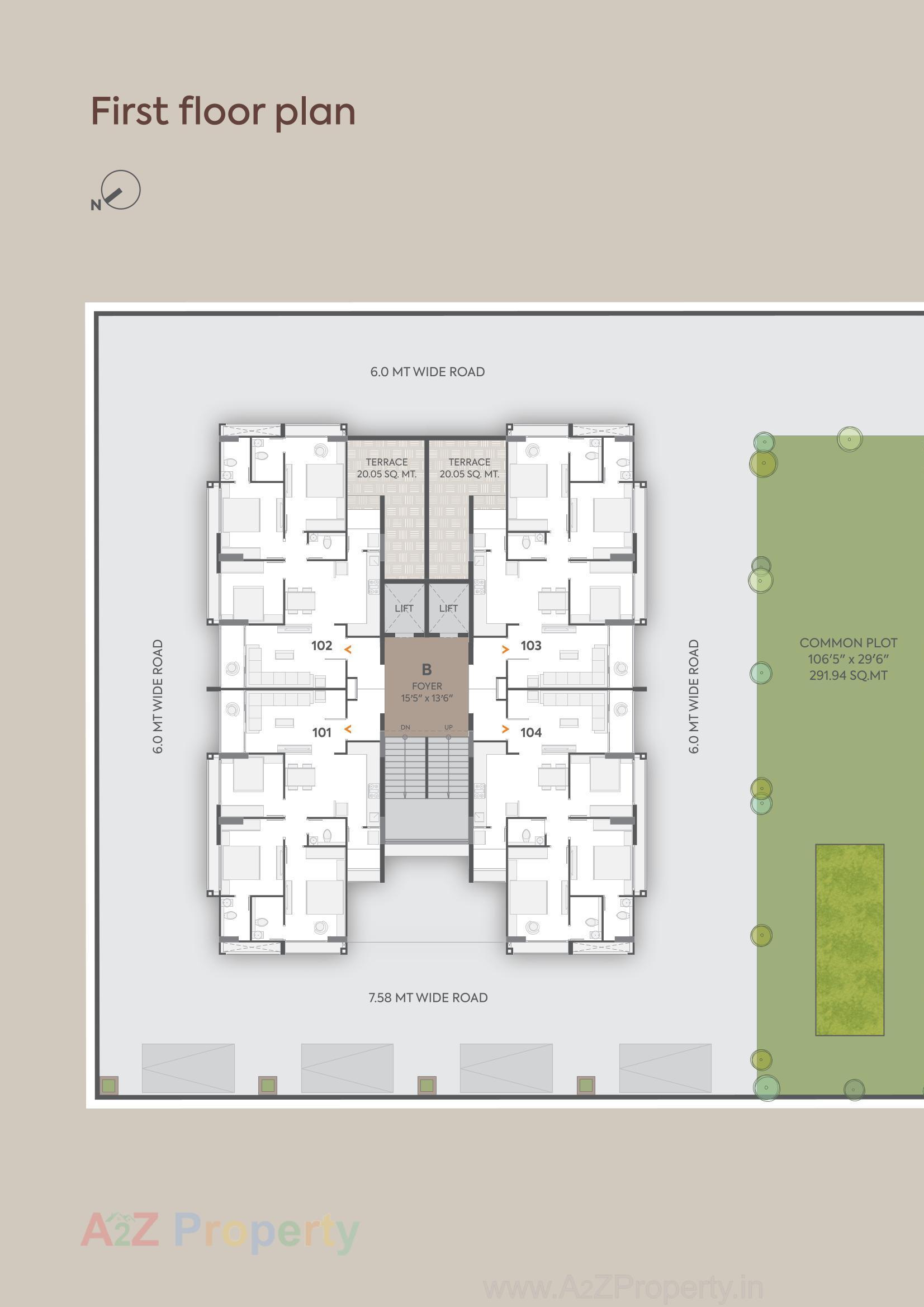 Layout of real estate project Saral Aarambh located at Bhadaj, Ahmedabad, Gujarat