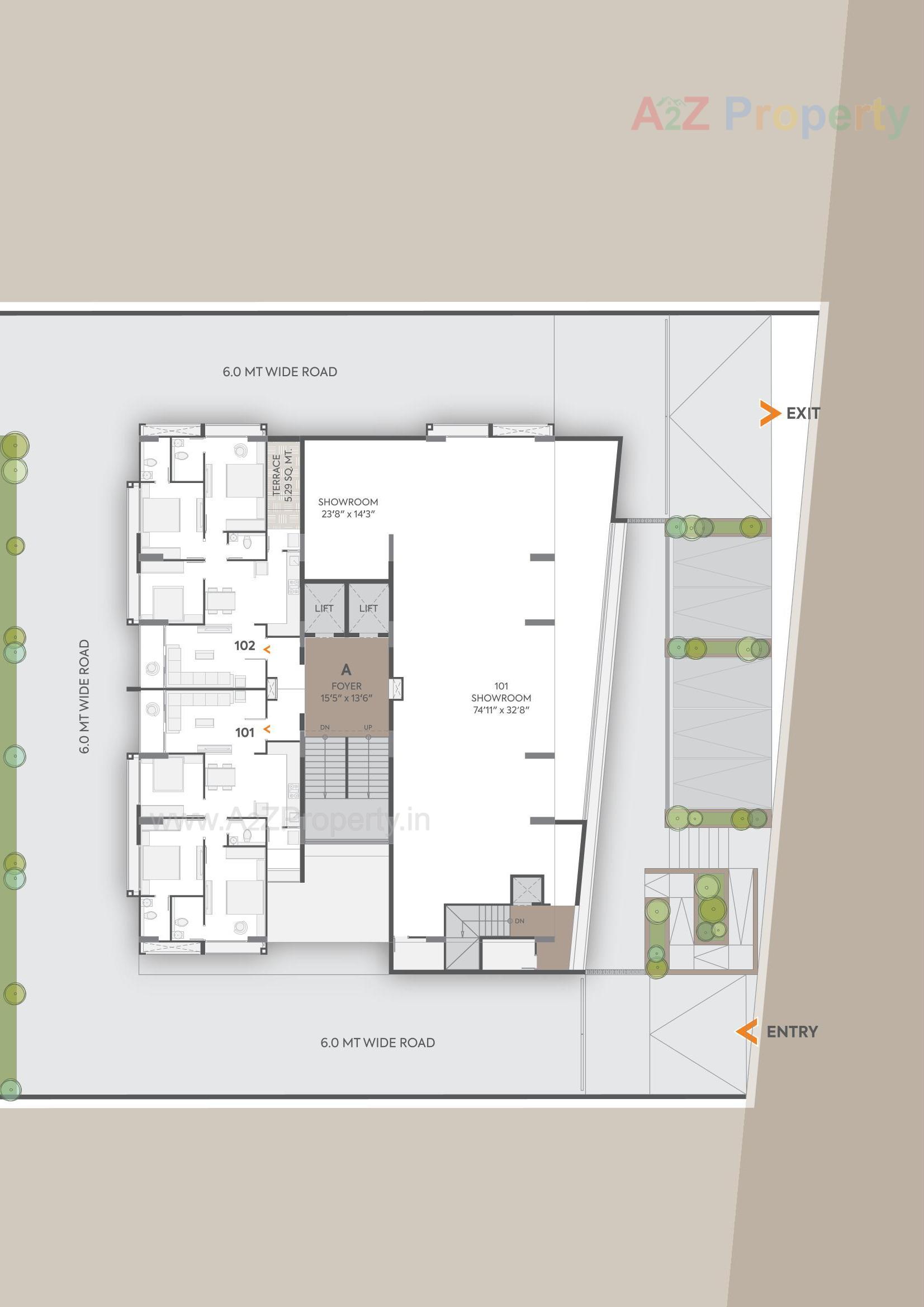 Layout of real estate project Saral Aarambh located at Bhadaj, Ahmedabad, Gujarat