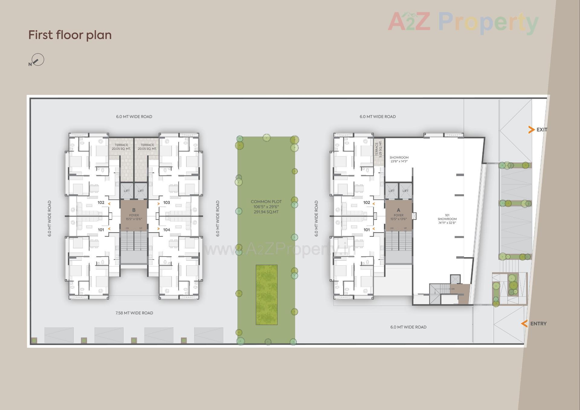 Layout of real estate project Saral Aarambh located at Bhadaj, Ahmedabad, Gujarat