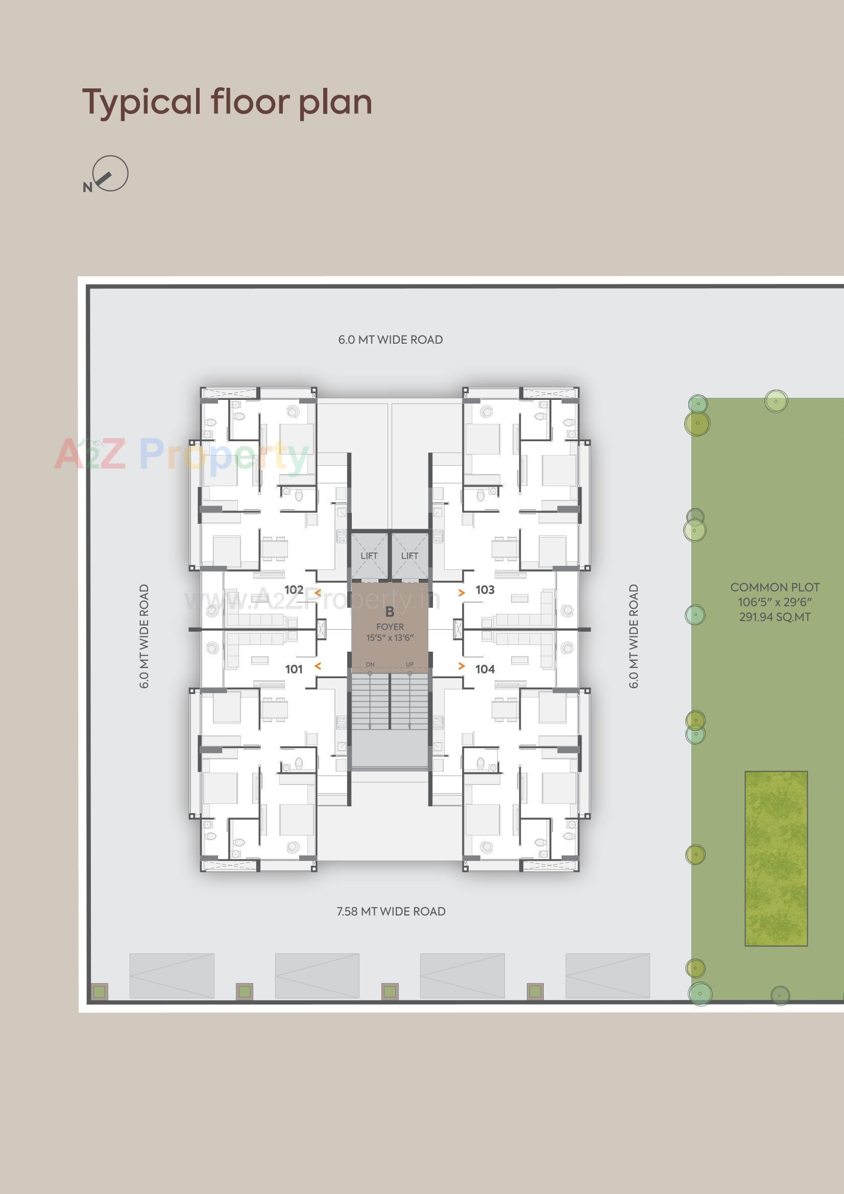 Layout of real estate project Saral Aarambh located at Bhadaj, Ahmedabad, Gujarat