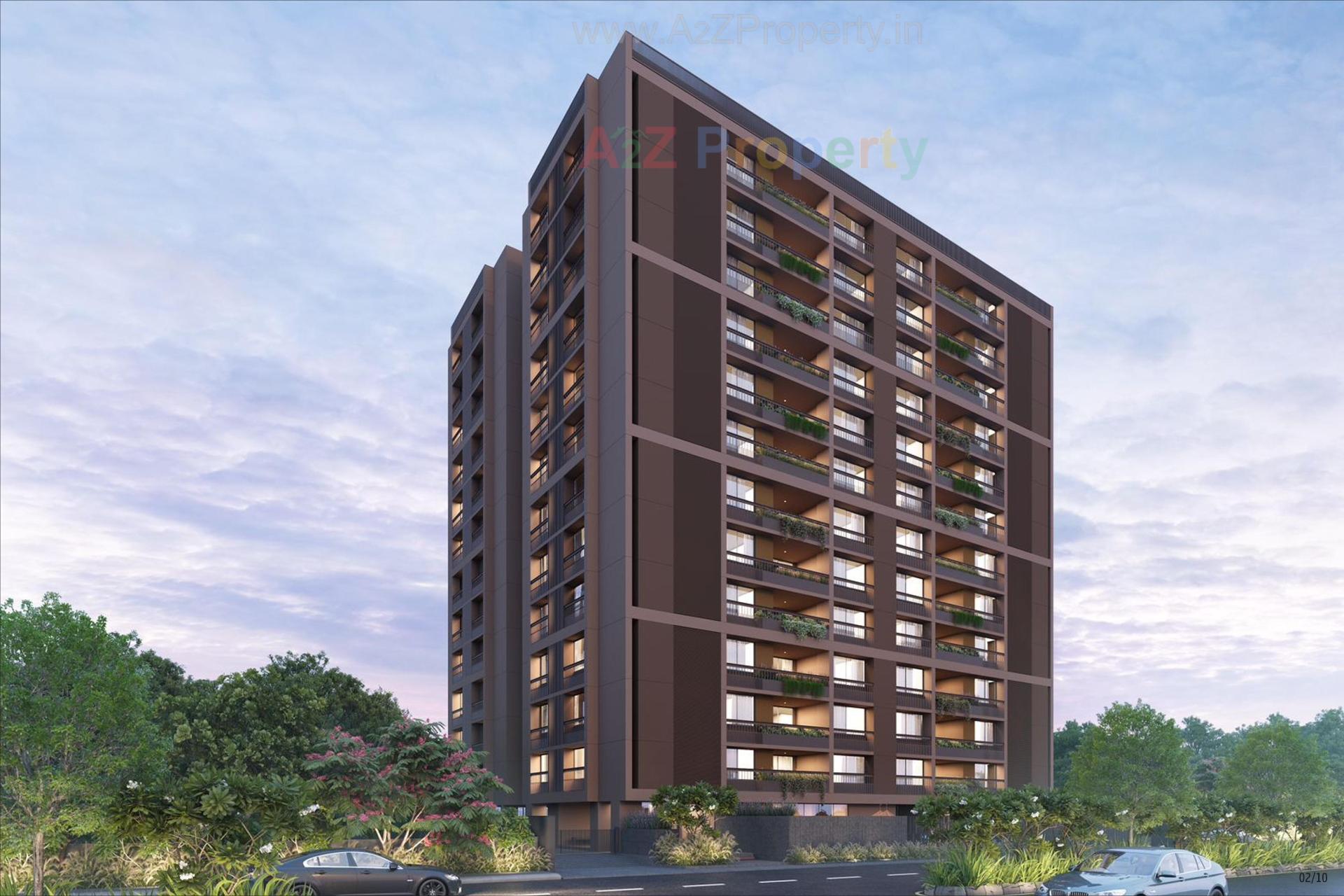 3D Elevation of real estate project Saral Air located at Bhat, Ahmedabad, Gujarat
