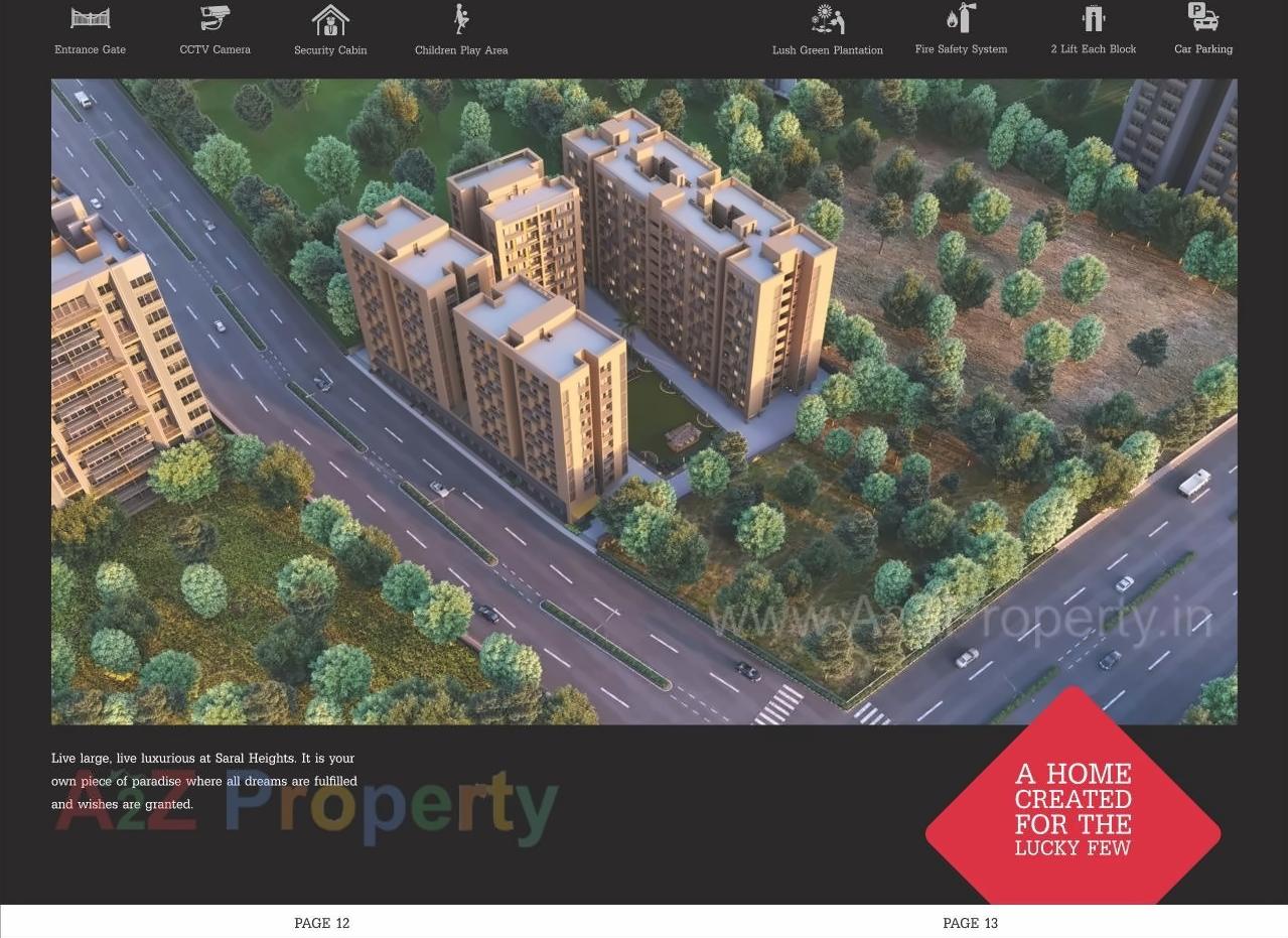 3D Elevation of real estate project Saral Heights   The East Gate located at Ahmedabad, Ahmedabad, Gujarat