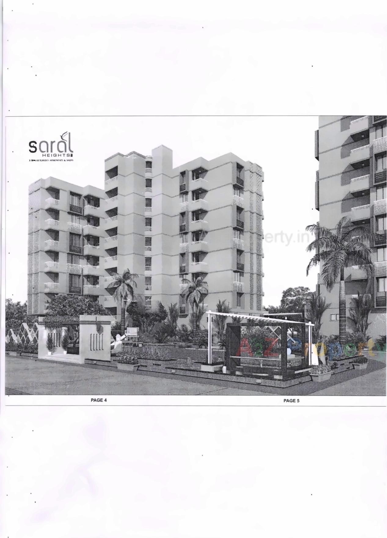 3D Elevation of real estate project Saral Heights located at Sola, Ahmedabad, Gujarat