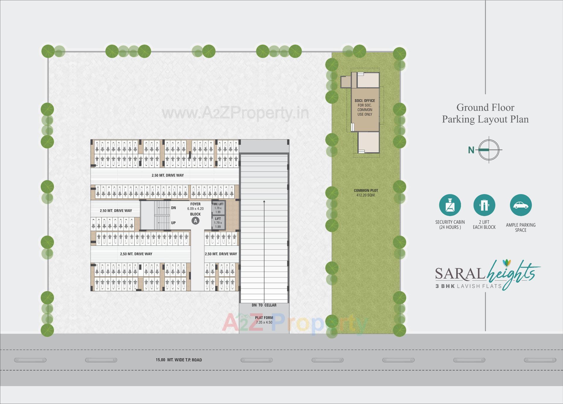 Layout of real estate project Saral Heights located at Ahmedabad, Ahmedabad, Gujarat