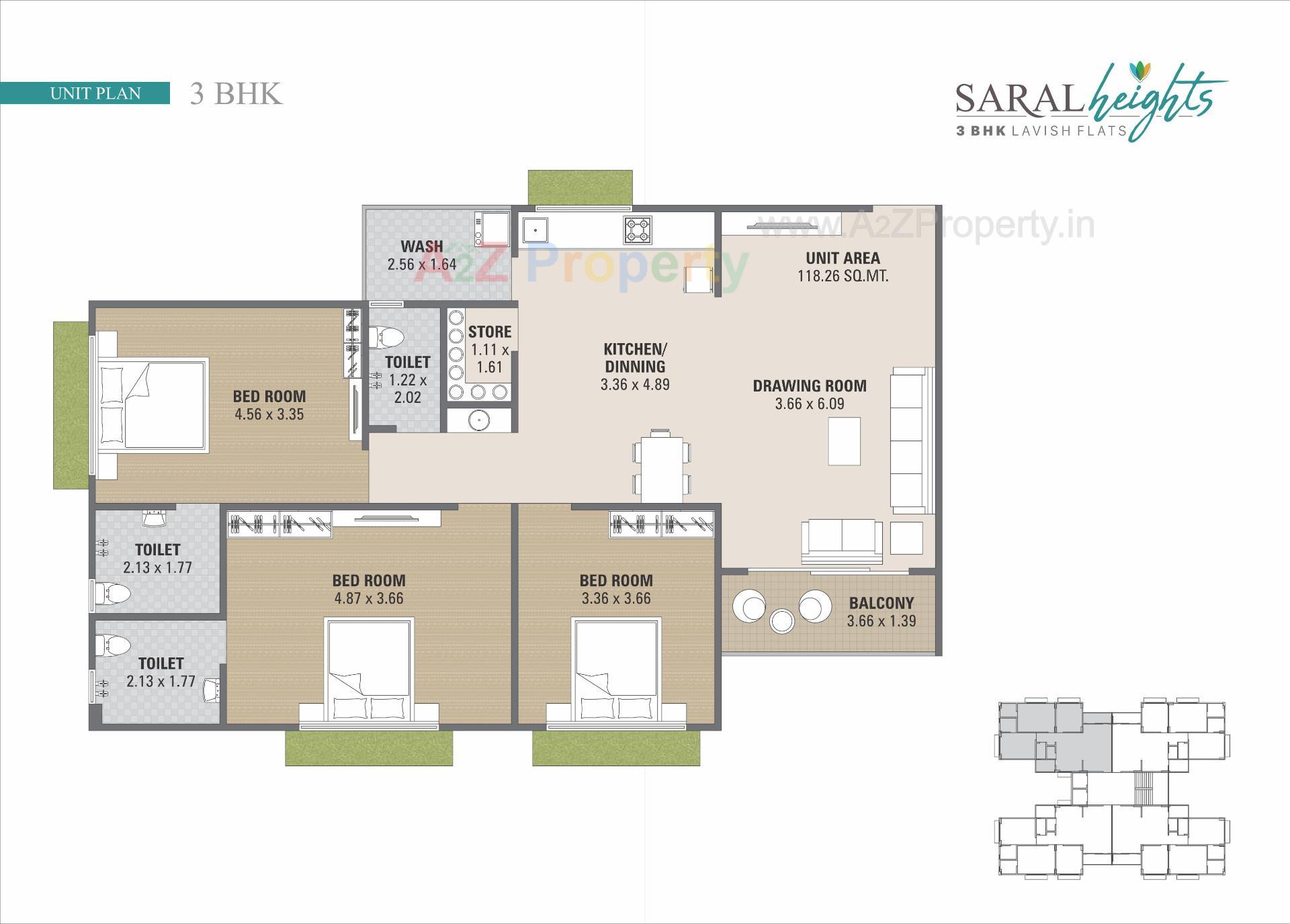 Layout of real estate project Saral Heights located at Ahmedabad, Ahmedabad, Gujarat