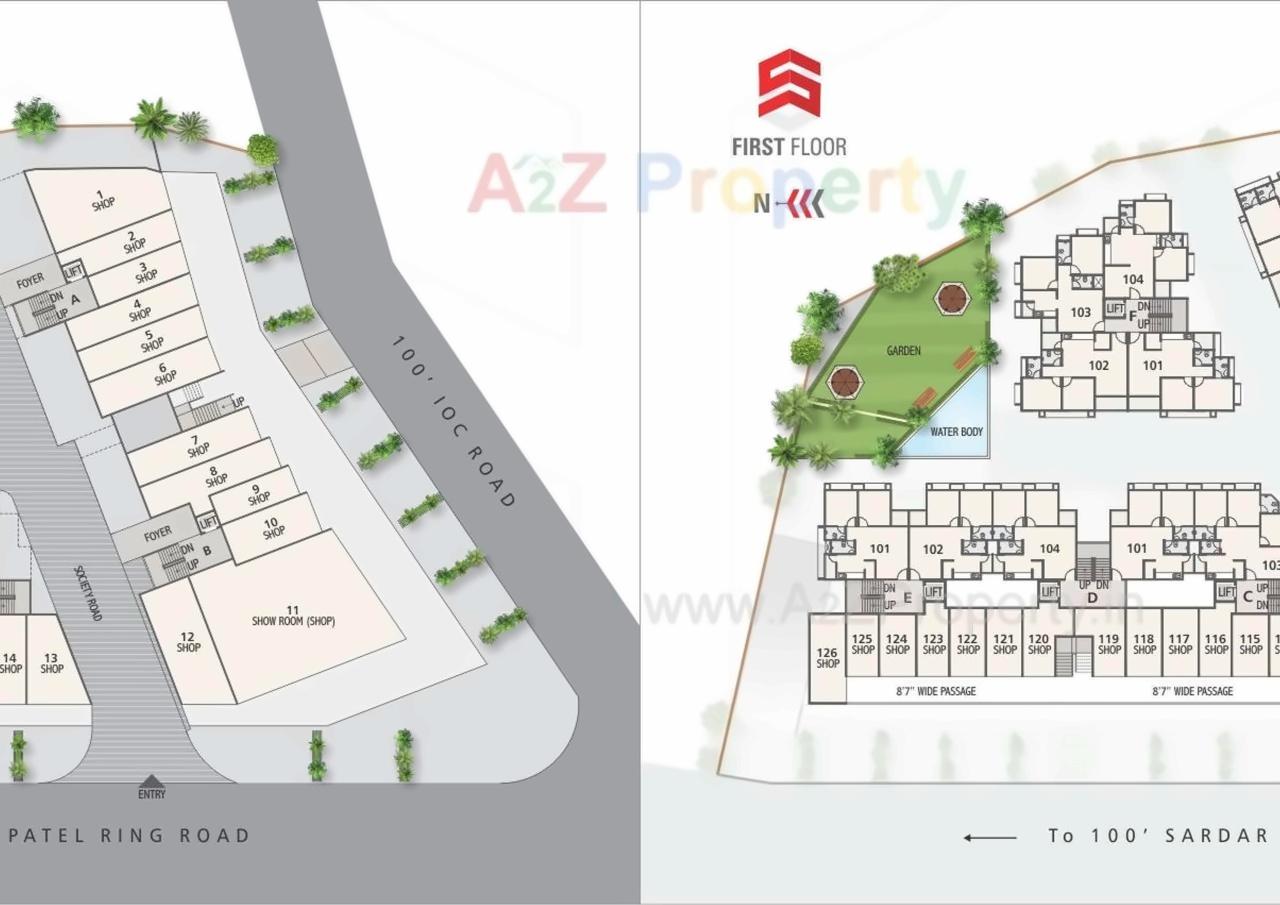 Layout of real estate project Saral Parivesh located at Chankheda, Ahmedabad, Gujarat