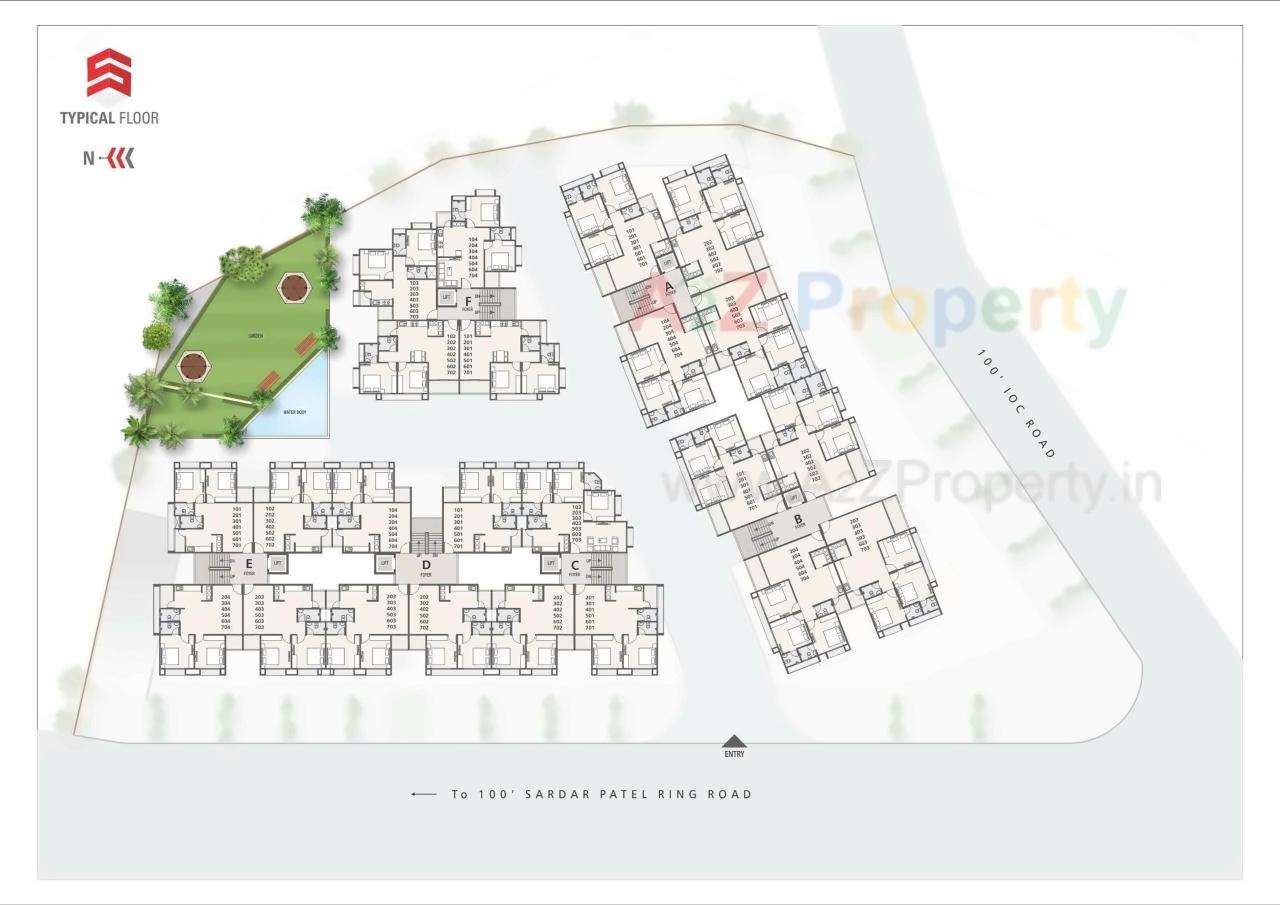 Layout of real estate project Saral Parivesh located at Chankheda, Ahmedabad, Gujarat