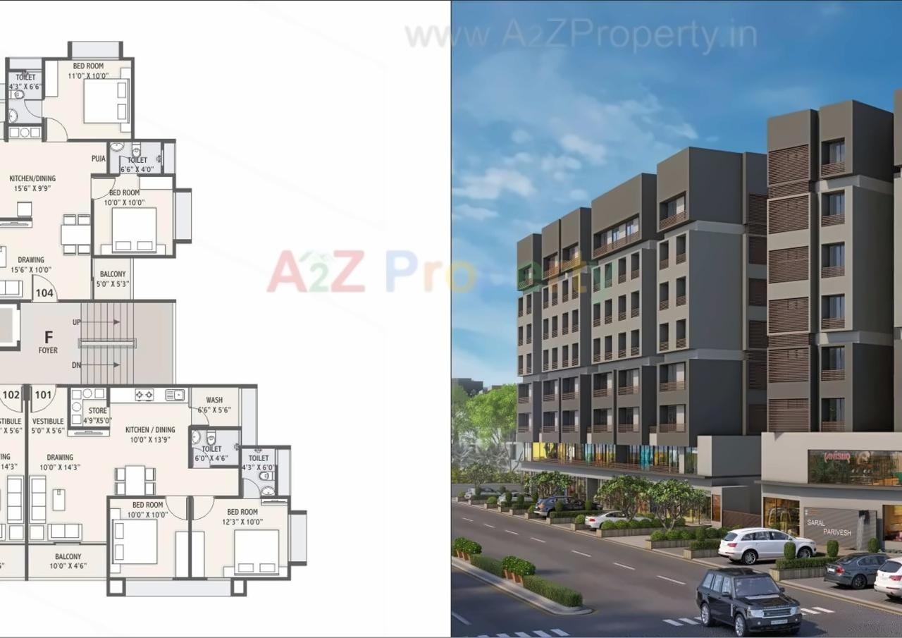 Layout of real estate project Saral Parivesh located at Chankheda, Ahmedabad, Gujarat