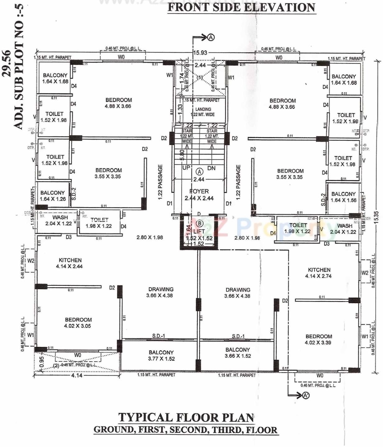 Layout of real estate project Saral Residency located at Sabarmati, Ahmedabad, Gujarat