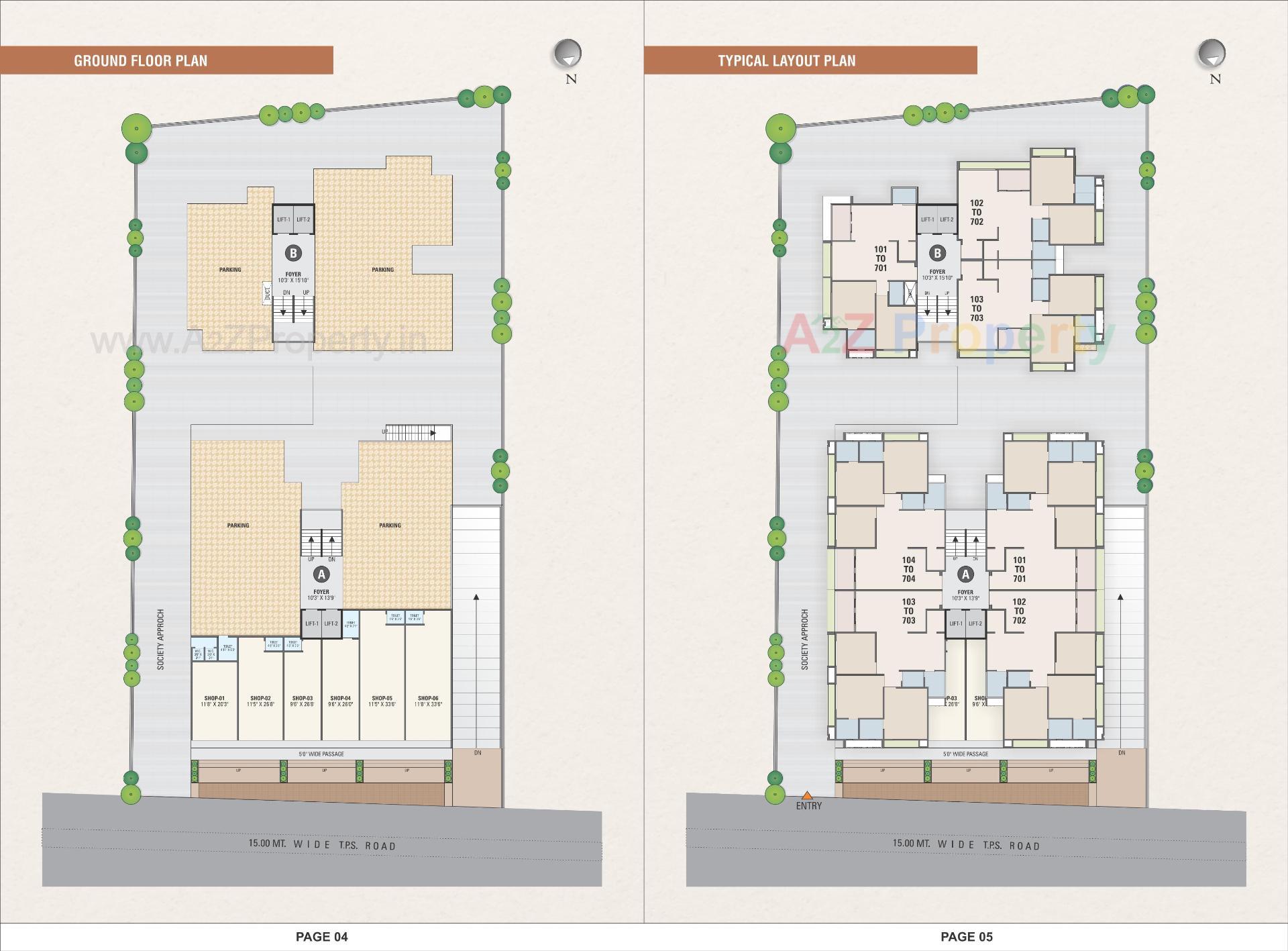 Layout of real estate project Saral Revanta located at Chandlodiya, Ahmedabad, Gujarat