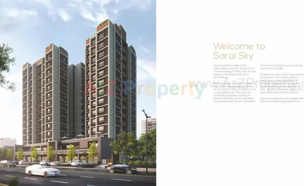3D Elevation of real estate project Saral Sky located at Sughad, Ahmedabad, Gujarat