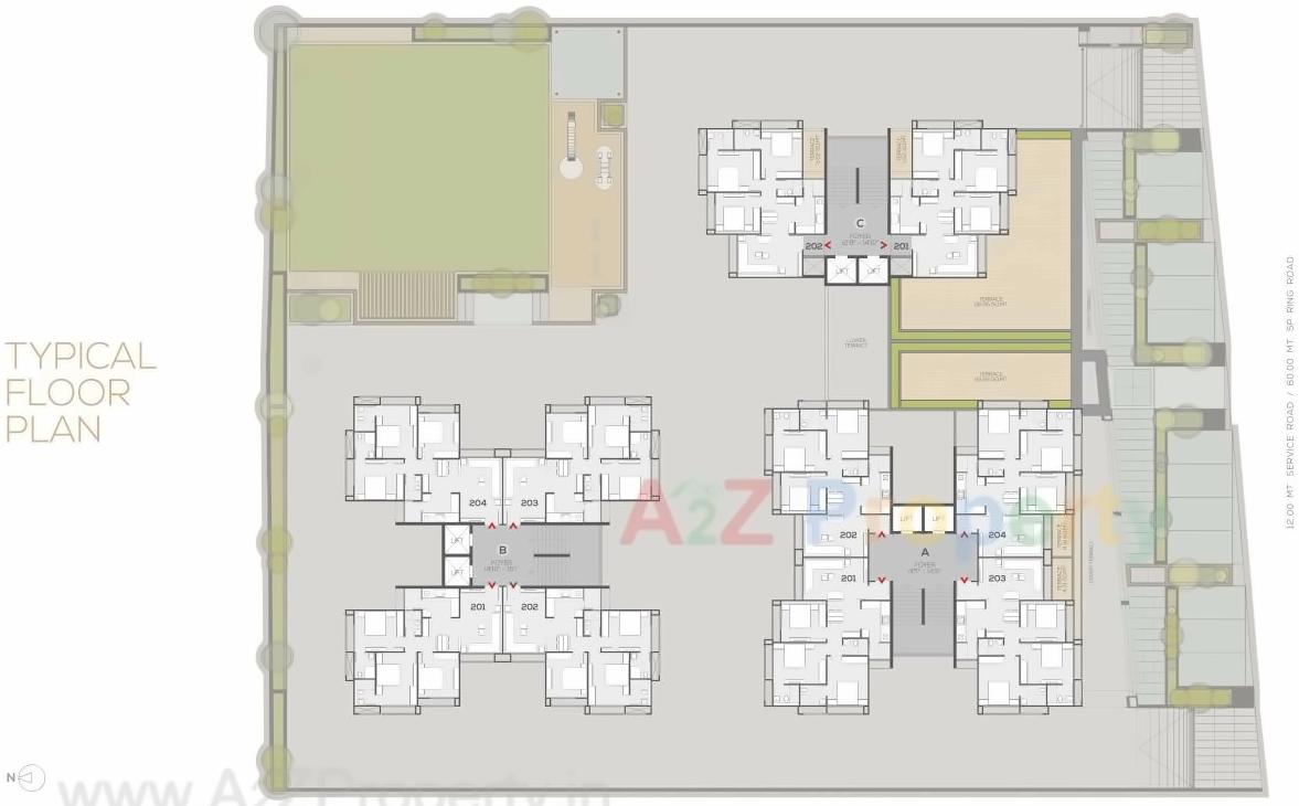 Layout of real estate project Saral Sky located at Sughad, Ahmedabad, Gujarat