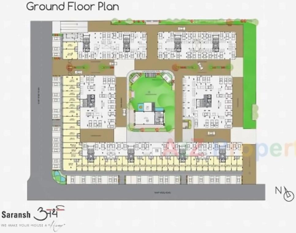 Layout of real estate project Saransh Arth located at City, Ahmedabad, Gujarat