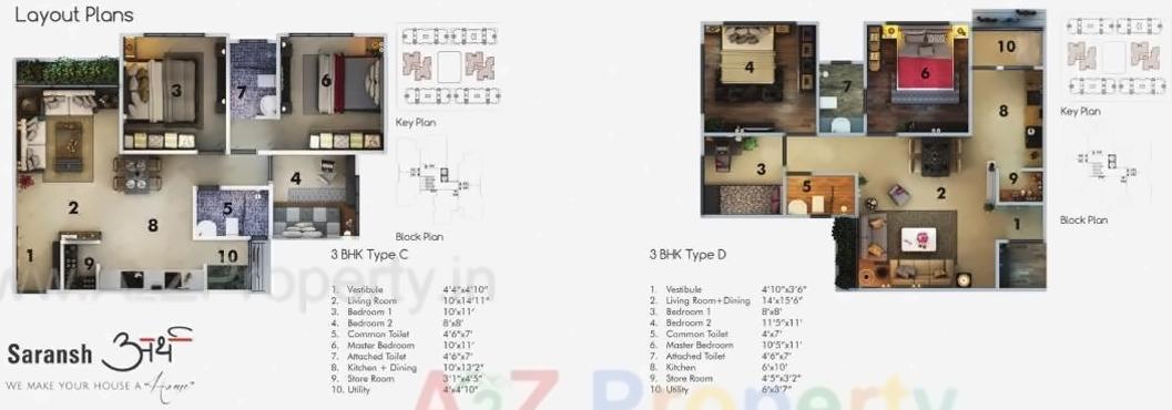Layout of real estate project Saransh Arth located at City, Ahmedabad, Gujarat