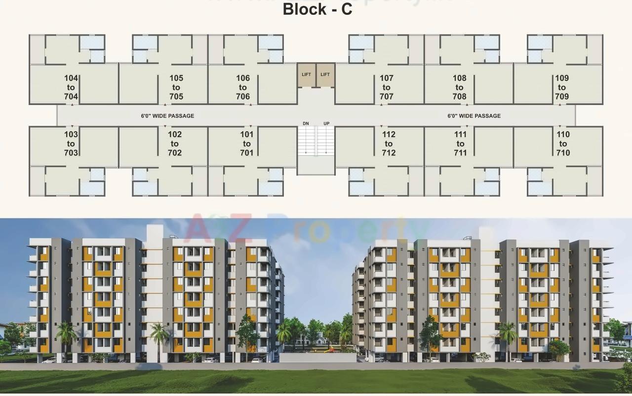 Layout of real estate project Sarita Residency located at Vastral, Ahmedabad, Gujarat