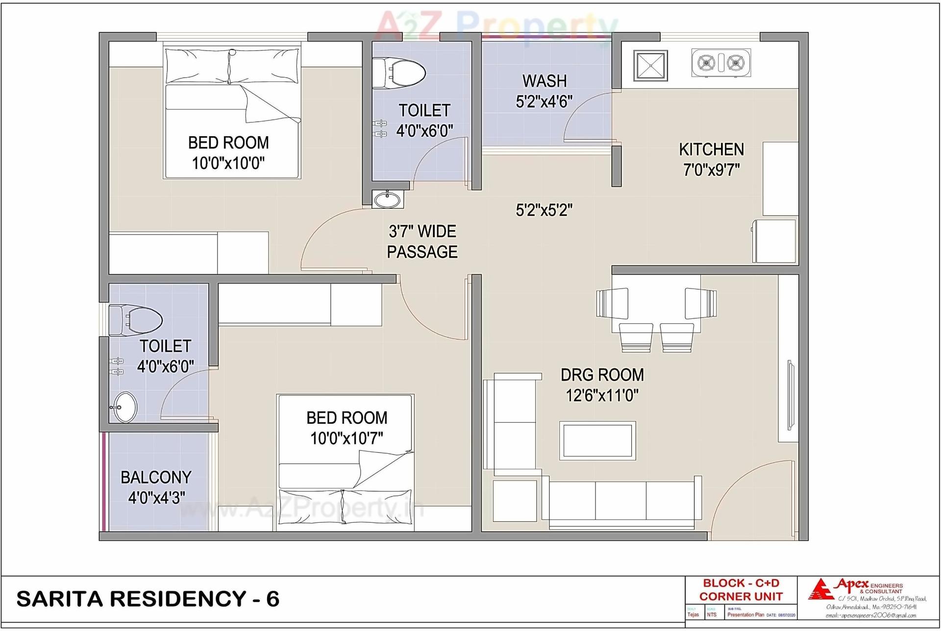 Layout of real estate project Sarita Residency located at Ahmedabad, Ahmedabad, Gujarat