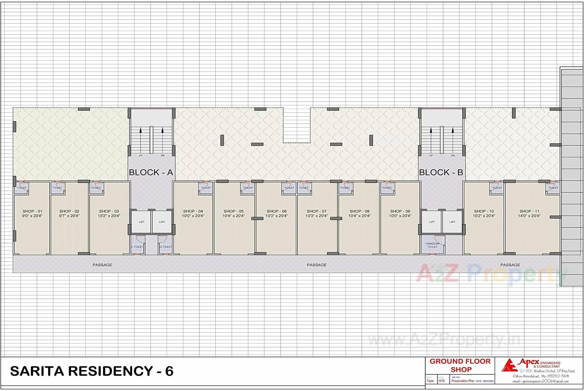Layout of real estate project Sarita Residency located at Ahmedabad, Ahmedabad, Gujarat