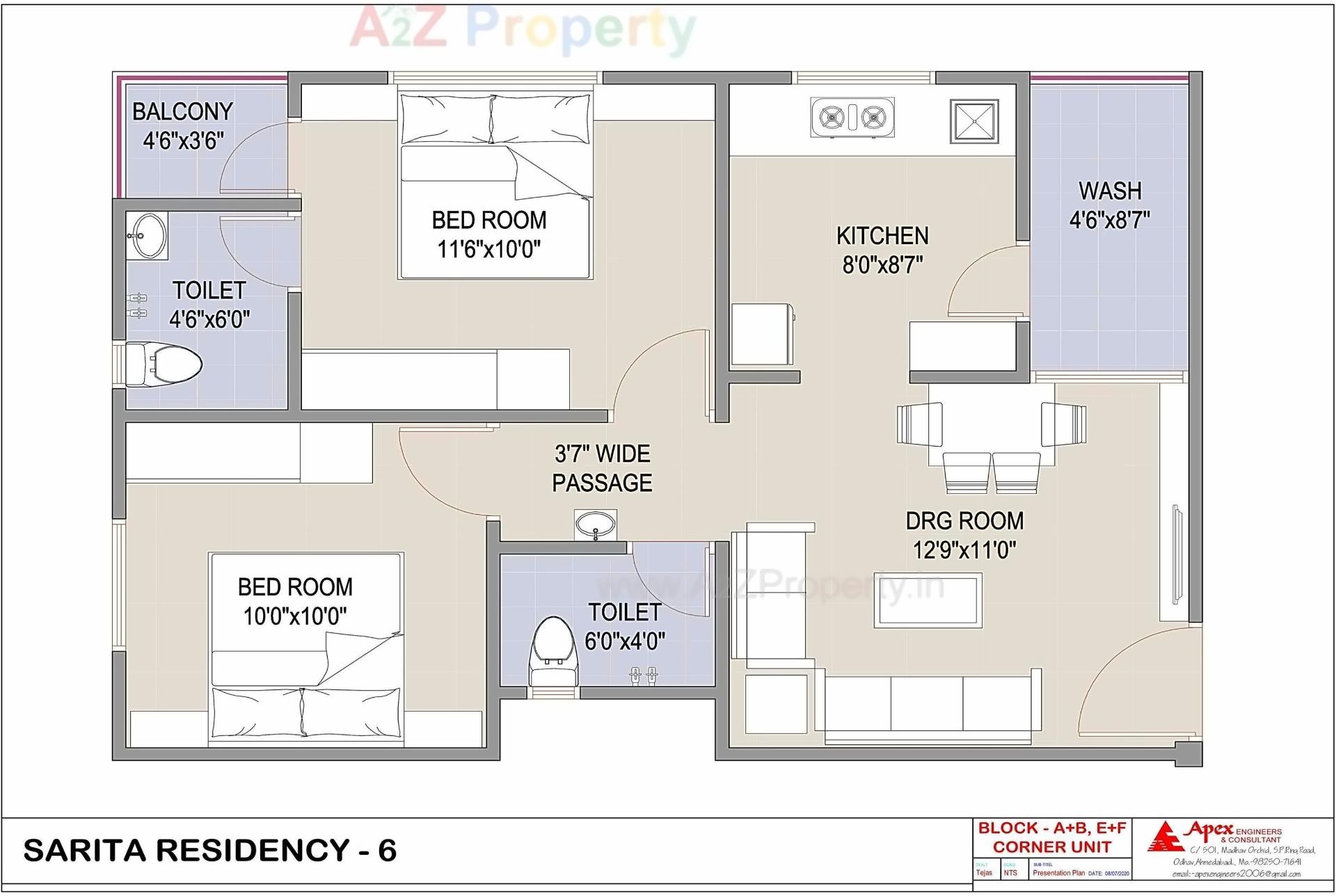 Layout of real estate project Sarita Residency located at Ahmedabad, Ahmedabad, Gujarat