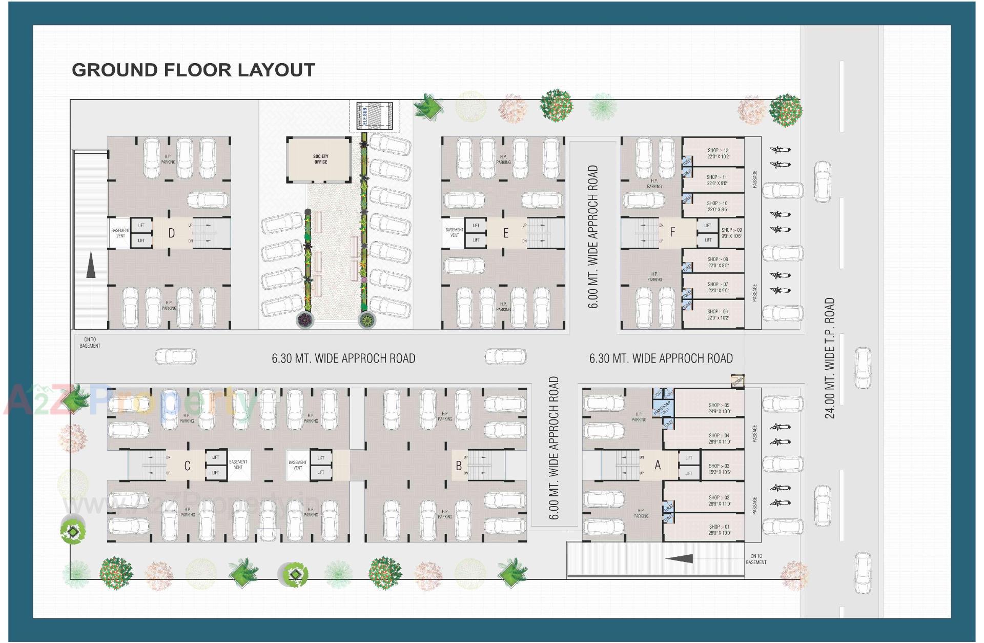 Layout of real estate project Sarita Residency located at Odhav, Ahmedabad, Gujarat