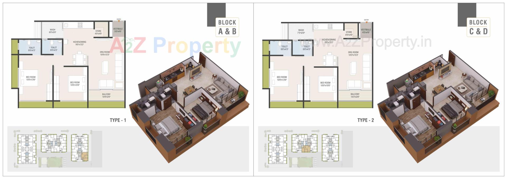 Layout of real estate project Sarjan Sky located at Hanspura, Ahmedabad, Gujarat