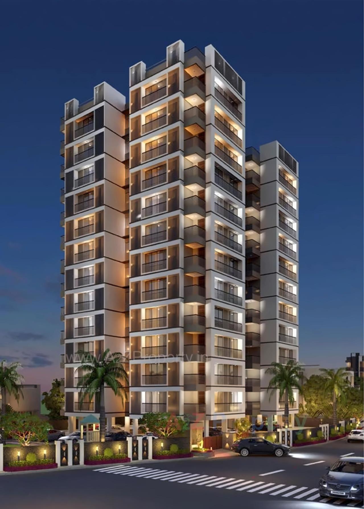 3D Elevation of real estate project Sarjan located at City, Ahmedabad, Gujarat