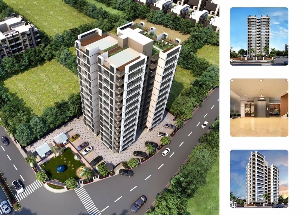 3D Elevation of real estate project Sarjan located at City, Ahmedabad, Gujarat
