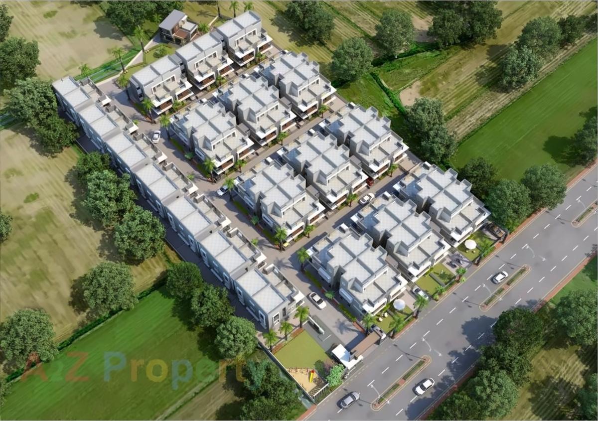 3D Elevation of real estate project Sarjanvilla Bunglows located at Nikol, Ahmedabad, Gujarat