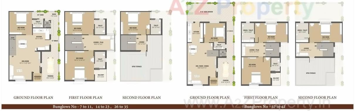 Layout of real estate project Sarjanvilla Bunglows located at Nikol, Ahmedabad, Gujarat