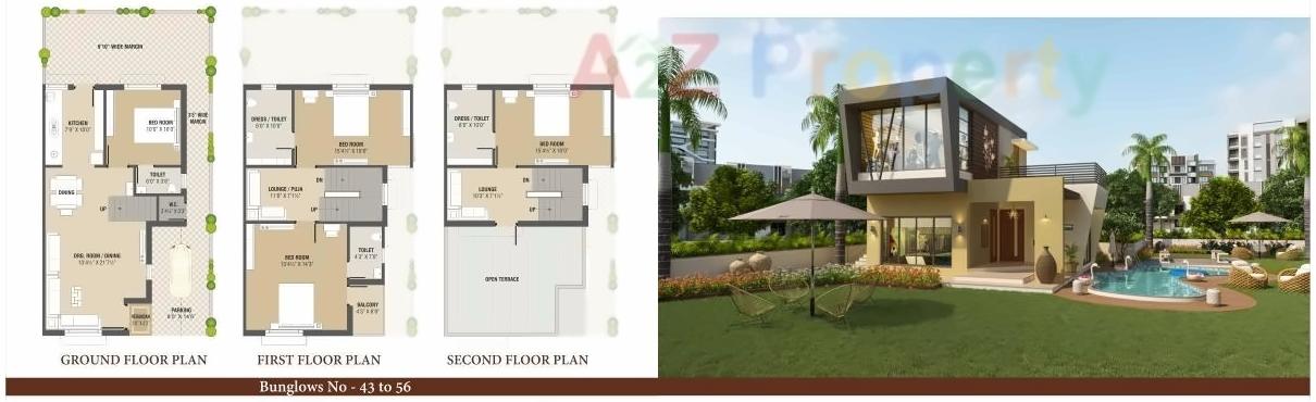 Layout of real estate project Sarjanvilla Bunglows located at Nikol, Ahmedabad, Gujarat