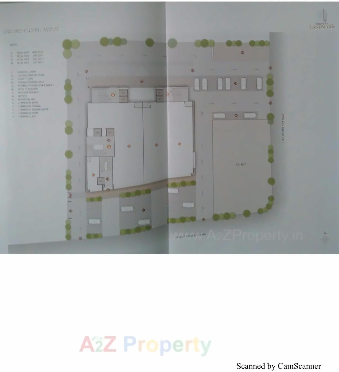 Layout of real estate project Sarovar Landmark located at Rajpur-hirpur, Ahmedabad, Gujarat