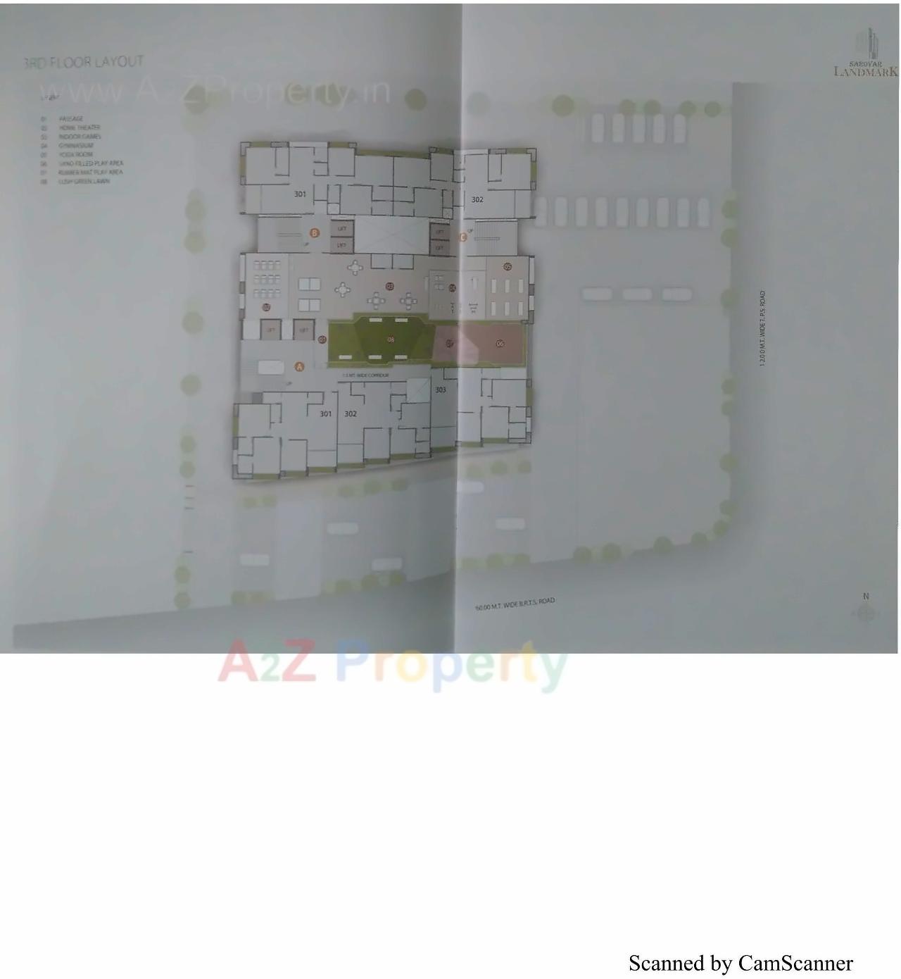 Layout of real estate project Sarovar Landmark located at Rajpur-hirpur, Ahmedabad, Gujarat