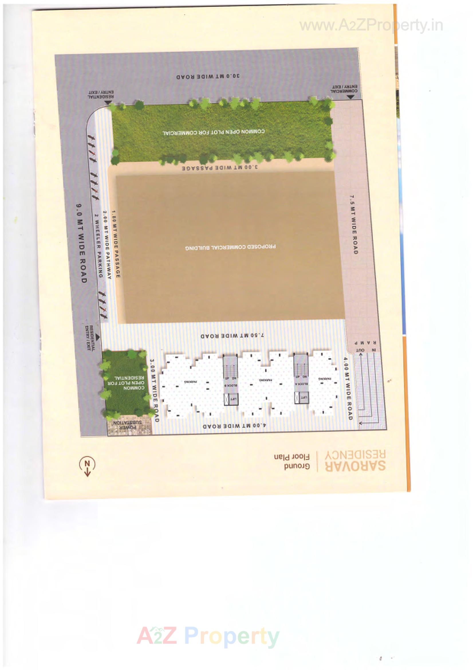 Layout of real estate project Sarovar Platinum located at Rajpur--hirpur, Ahmedabad, Gujarat
