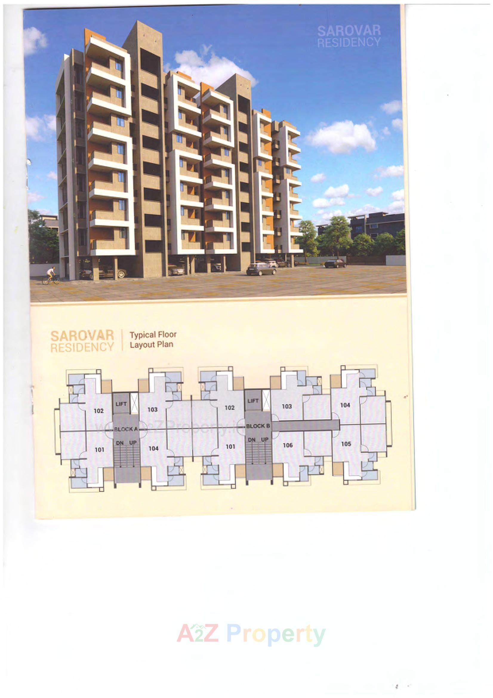 Layout of real estate project Sarovar Platinum located at Rajpur--hirpur, Ahmedabad, Gujarat
