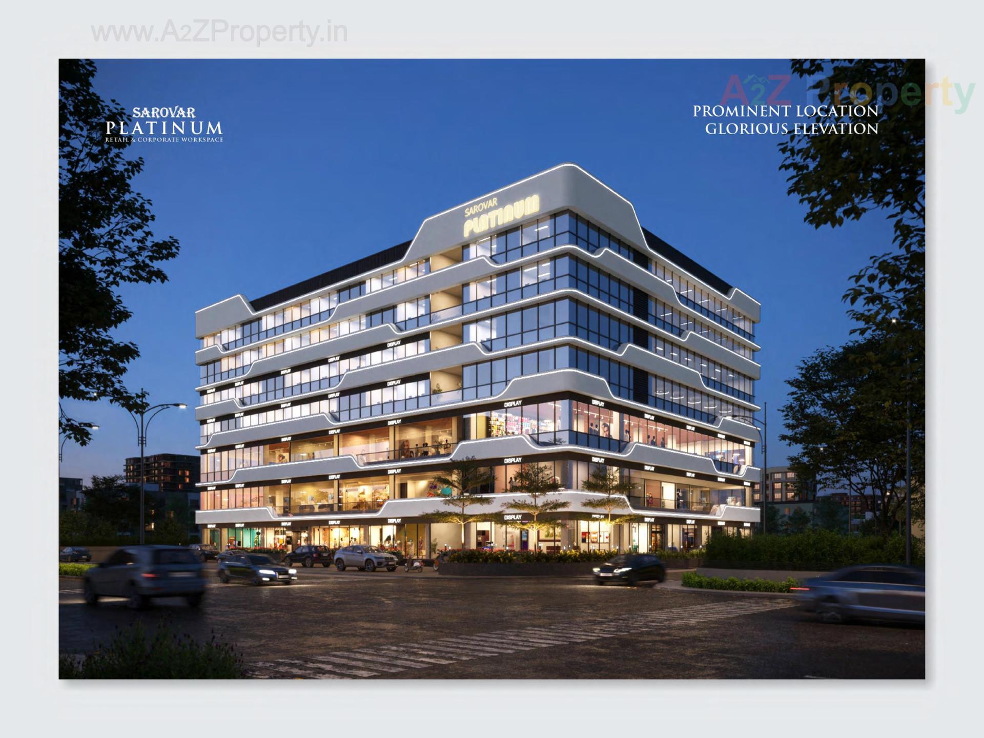 3D Elevation of real estate project Sarovar Platinum located at Rajpur--hirpur, Ahmedabad, Gujarat